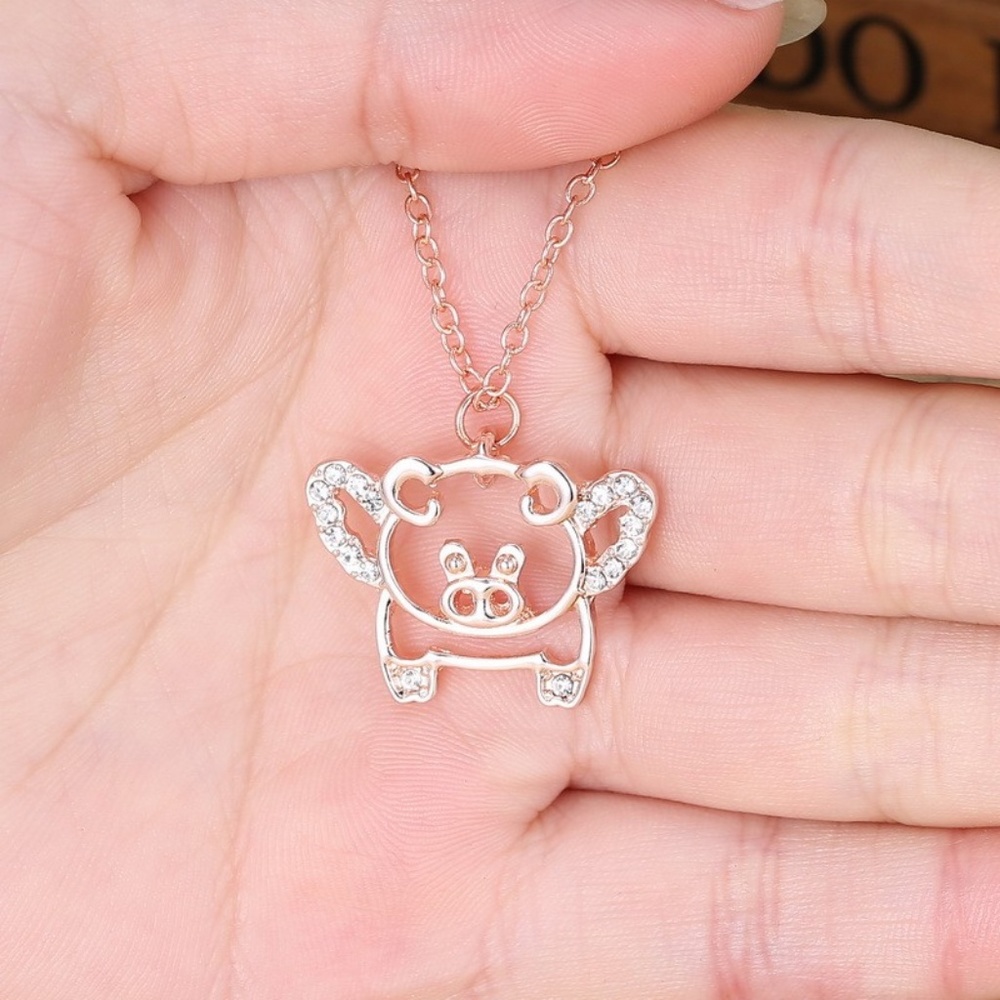3/$30 Flying Pig When Pigs Fly Necklace - Picture 6 of 8